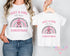 Mummy and Me Christmas T-Shirts Just a Girl Who Loves Xmas Matching Tops - Pink Gnome Rainbow