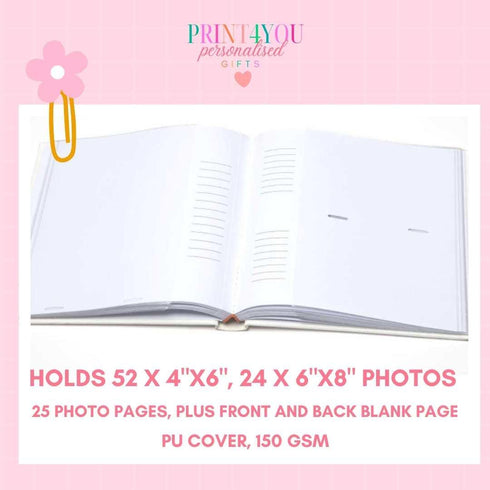 Personalised First Birthday Photo Album - Custom New Baby Keepsake - 22x22cm, Holds 76 Photos, Rubber Duck Design