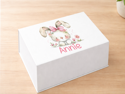 Personalised Bunny T Shirt – Build a Box Gift Set with Plush Keyring & Keepsake