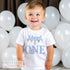 Personalised Blue Elephant Sleepsuit for First Birthday - When I Wake Up I Am ONE Vest for Boys