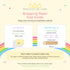The image is a guide for wrapping paper size, providing information on the available sizes and their corresponding dimensions.