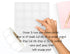 A hand is pointing to a sticker on a white background, with text providing instructions on how to print stickers.