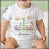 Personalised Green Dinosaur First Birthday Outfit T-shirt Sleepsuit Vest Set