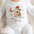 Personalised Baby Vest – Custom Name Baby Christmas Outfit | Soft Cotton Sleepsuit