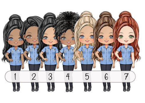 Personalised Nurse Mug - Custom Thank You Gift for Nurses International Nurses Day Rainbow Design with Custom Skin Tones and Hair Shades