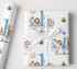 Personalised Safari Wrapping Paper – Jungle Animal Gift Wrap with Custom Name for 1st Birthday Boy