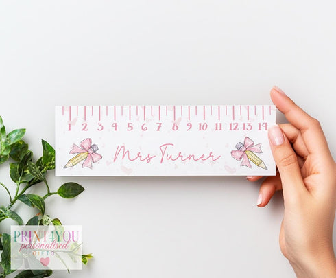 Custom 15cm Acrylic Teacher Ruler - Personalised UV Printed Gift for End of Term