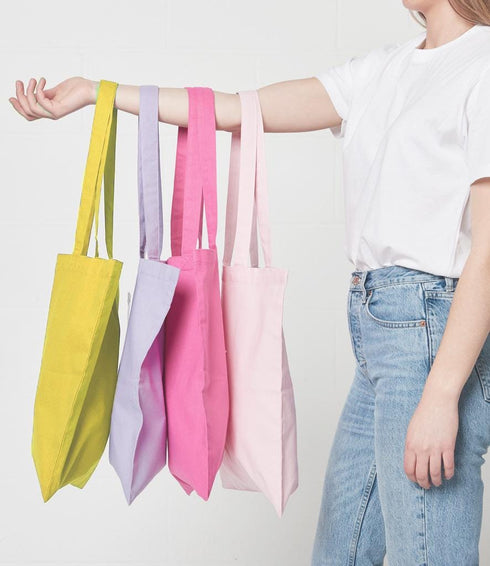 Personalised Duck Pastel Tote Bag - Reusable 100 Cotton Shopping Bag Perfect Gift for Girls in Your Choice of Colour