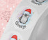Personalised Xmas Penguin Sticker| Christmas White Gloss 5cm Stickers | Perfect for Christmas Party Bags, Gift Wrapping, and More!