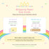 The image is a guide for wrapping paper size, providing information on the available sizes and their corresponding dimensions.