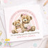 Square greeting card showing the mothers day card design