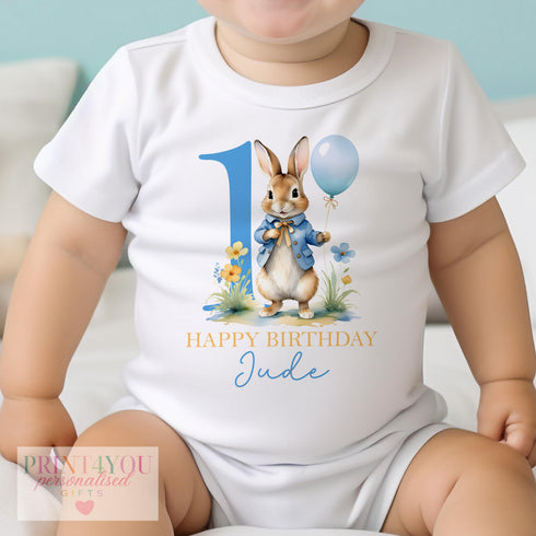 Personalised 1st Birthday Outfit – Baby Sleepsuit, Vest, Bib & T-Shirt | Soft Cotton Wear