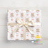 Personalised Rabbit Wrapping Paper - Custom Name Baby Girl Gift Wrap With Pink Bow