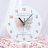 Personalised Childrens Acrylic Clock with Blush Butterfly Design Positivity Quote Perfect Gift for Girls 24.5cm Wide