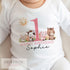 Personalised Pink Farm Animals First Birthday T-shirt Sleepsuit or Vest - Im One
