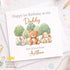 First Birthday Daddy Card – Personalised Woodland Animal 6x6 Greeting for New Dad