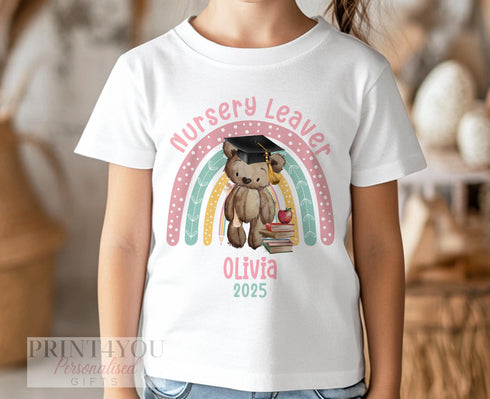 Nursery Leaver T – Shirt – Personalised Cotton Graduation Shirt – Kids Milestone Tee 2025 - 1-2 years T-shirt