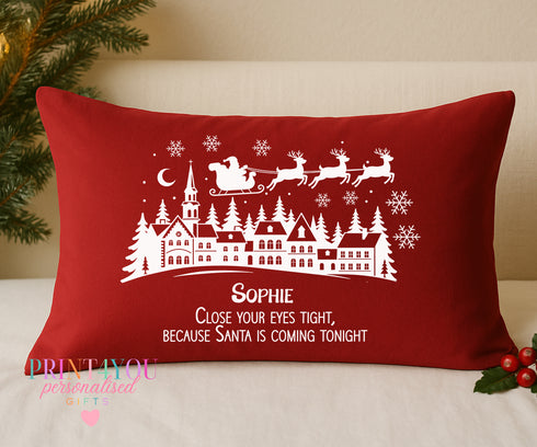 Personalised Christmas Pillowcase – Close your eyes tight