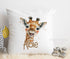 Safari Giraffe head Cushion | Personalised Name Cushion | Gift for New baby | Pillow Gift