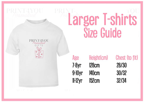 Personalised Big Sister T Shirt – Soft Cotton Heart Print Kids Wear