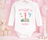 Personalised 1st Birthday Pyjamas – Pink Striped Under The Sea PJs For Girls - Vest