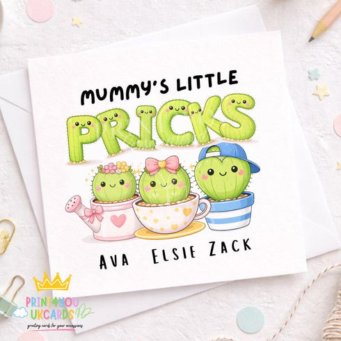 Personalised Mothers Day Card – Funny Mum Birthday Card With Cheeky Cactus Design
