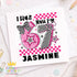 Personalised Kids Birthday Card – Colourful Luxury Design For Girls Turning Seven - Front Only