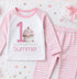 Personalised Birthday Pyjamas – Girls Pink Cupcake Design – Custom Name First Birthday Outfit