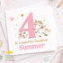 Personalised Unicorn Birthday Card – Girls Birthday Card Ages 1 – 10 – Pink Floral Design - Front Only