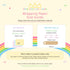 The image is a guide for wrapping paper size, providing information on the available sizes and their corresponding dimensions.