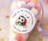 Personalised ladybird birthday thank you stickers, cute bug party bag labels, girls birthday favour stickers