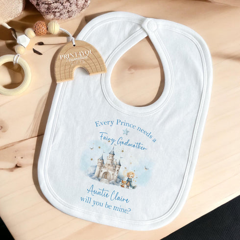 Personalised Godmother Proposal Vest, Will you be my Godmother? Announcement godmother, Christening Ideas, Prince Fairy Godmother Sleepsuit