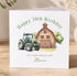 A birthday card with a tractor and a barn, celebrating Steve's 30th birthday.