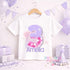 Mermaid Birthday T – Shirt – Personalised Name & Age Tee – Pastel Kids Shirt - 6-12 months