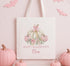 Personalised Pastel Pumpkin Halloween Tote Bag: Custom Floral Trick or Treat