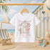 Personalised My First Holiday Flamingo T Shirt Baby Girl Holiday Outfit Pink Beach Hut Summer Vacation Tee