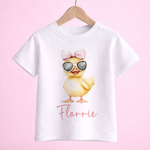 Personalised Duck Children's T-Shirt | 100% Cotton Kids Tee