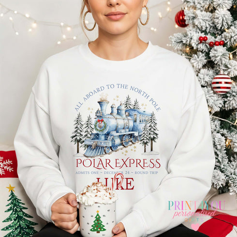 Polar Express Jumper – Christmas Jumper | Unisex Holiday Sweater With North Pole Train Design
