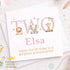 2nd Birthday Card – Pink Safari Card With Cute Safari Animals, Personalised - Front Only