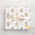 Newborn Gift Wrap – Personalised Baby Paper With Bunny Teddy Design | Soft Pink Gift Wrap, Luxury Smooth Finish