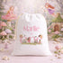 Personalised fairy birthday sack with name Marlie is one, 1st birthday gift bag, girls fairy party bag, magical drawstring sack