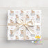 Personalised Christmas Wrapping - Custom Xmas Gift Wrap With Cute Deer & Snowflakes