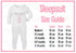 a baby's sleep suit size guide
