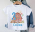 Personalised Farmyard Barn Birthday T-Shirt ANY AGE - Cotton White Top, any number any age, Fun farm animals with a blue theme