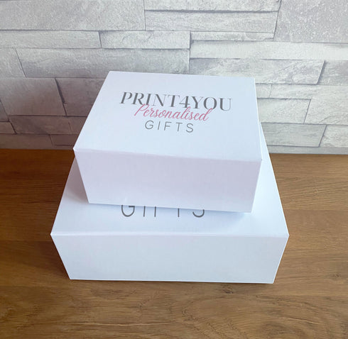 Personalised Safari Elephant Alphabet Gift Box for New Baby - Magnetic White Closure