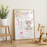 Personalised Baby Poster - Custom Baby Print | Mouse Nursery Decor | Birth Stats Print A3 A2 A1