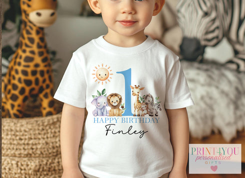 Personalised First Birthday Outfit – Soft Cotton Baby Sleepwear Set – Custom Vest & T – Shirt