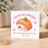 Personalised Sushi Birthday Card - Kawaii Salmon Pun - Premium 6x6 Inch Card