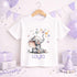 Personalised Elephant T Shirt with Stars, Cute Baby Elephant Kids Name Tee, Girls Animal T Shirt Custom Name Top