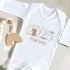 Personalised Baby Sleepsuit Gift Set - Born in 2025 Teddy Bear T-Shirt Vest Bib